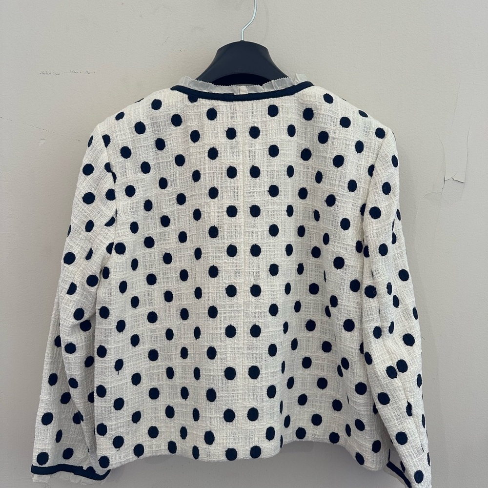 J. Crew Black and White Polka Dot Blazer - Picture 2 of 6
